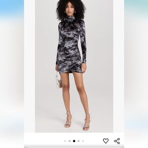 Cinq A Sept Elegant Floral Velvet Dress 0